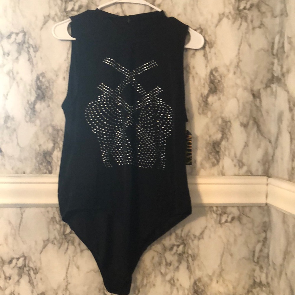 NWT size 1x woman’s casual black body suit